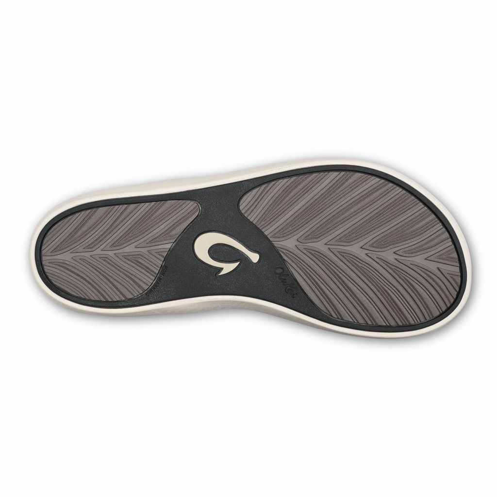 Olukai Women's Pi Oe Flip Flop - Black / Dark Shadow US931-578